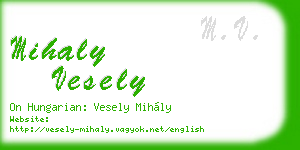 mihaly vesely business card